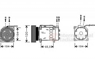 VAN WEZEL 4300k282 -  Компрессор, кондиционер